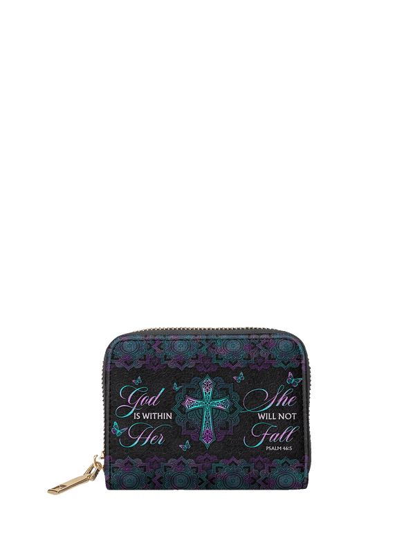 Unshaken Psalm 46:5 Christian Mini Wallet