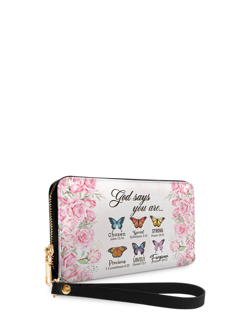 Flutter Butterfly Zip-Around Wallet