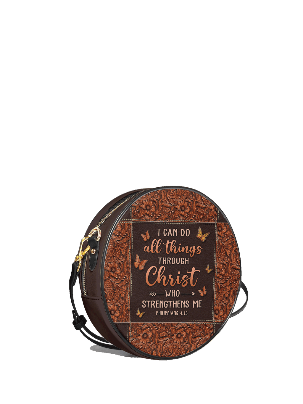 Believe Philippians 4:13 Circle Crossbody Bag