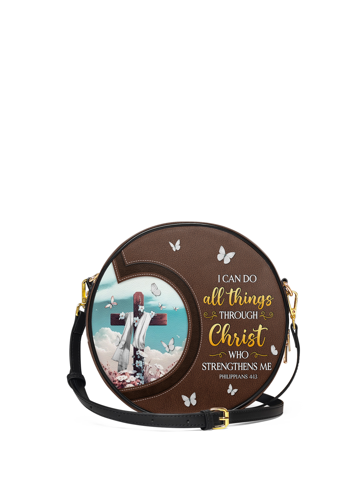 Rise Philippians 4:13 Circle Crossbody Bag