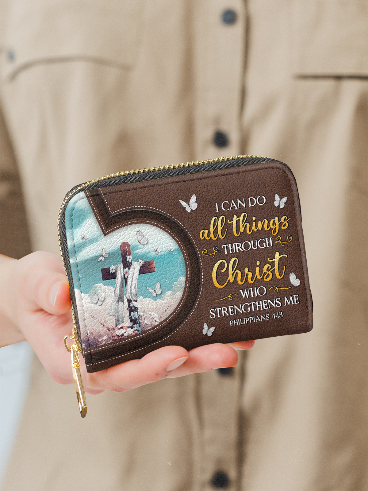 Rise Philippians 4:13 Bible Verse Mini Wallet