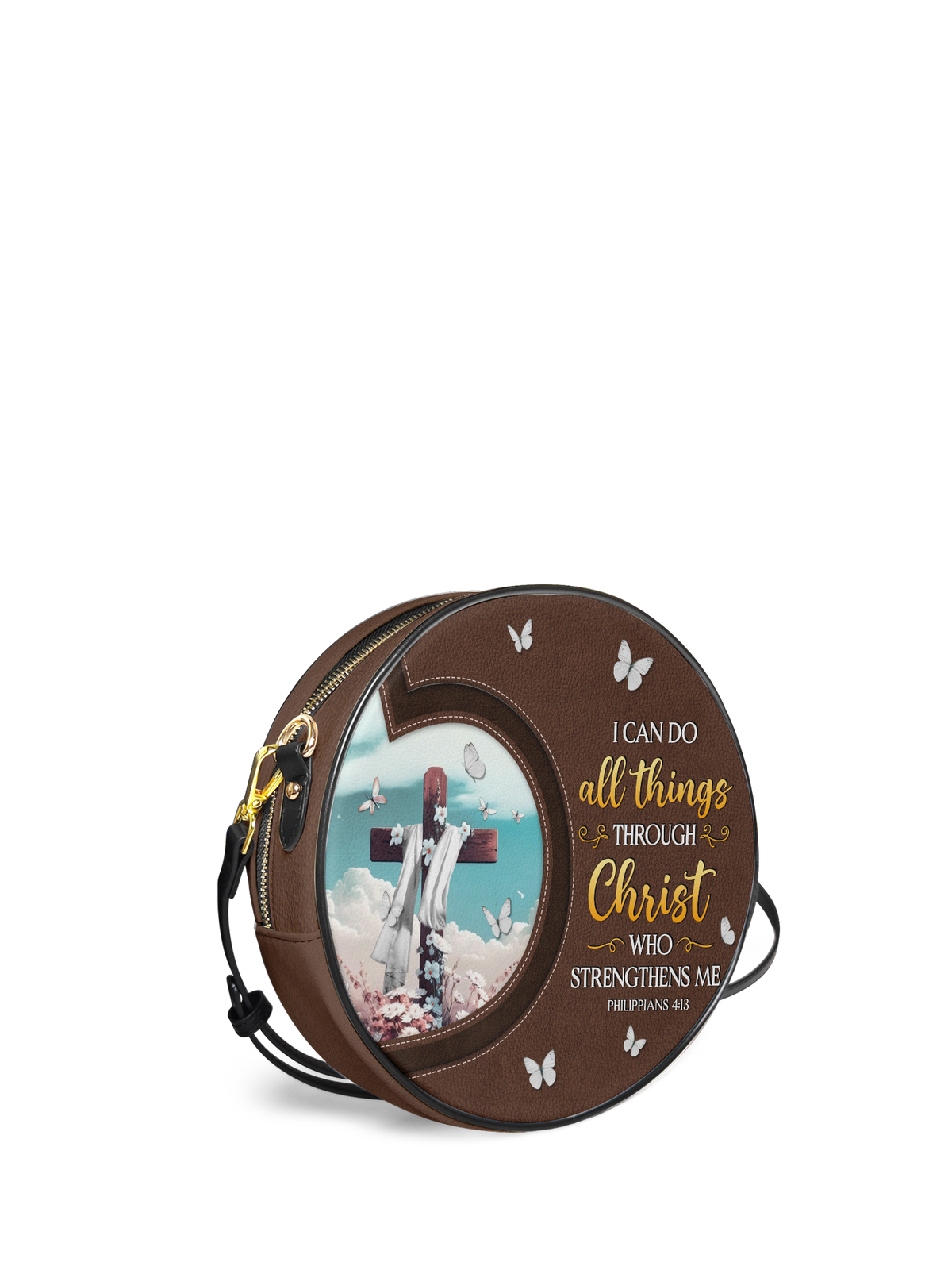 Rise Philippians 4:13 Circle Crossbody Bag