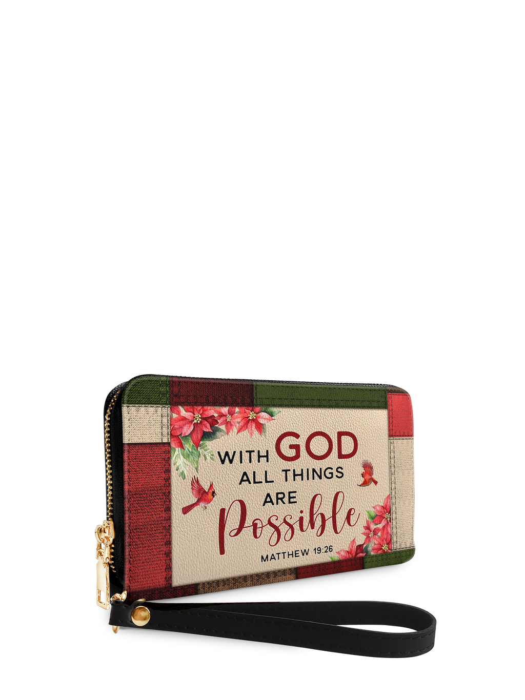 Hope Matthew 19:26 Scripture Leather Wallet