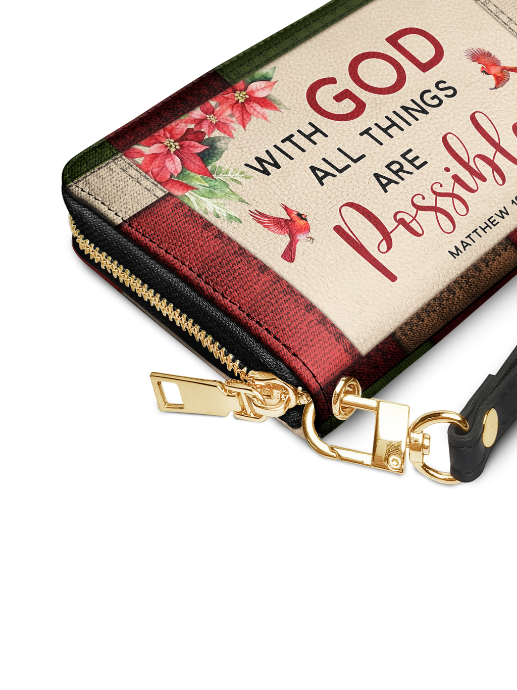 Hope Matthew 19:26 Christian Leather Wallet