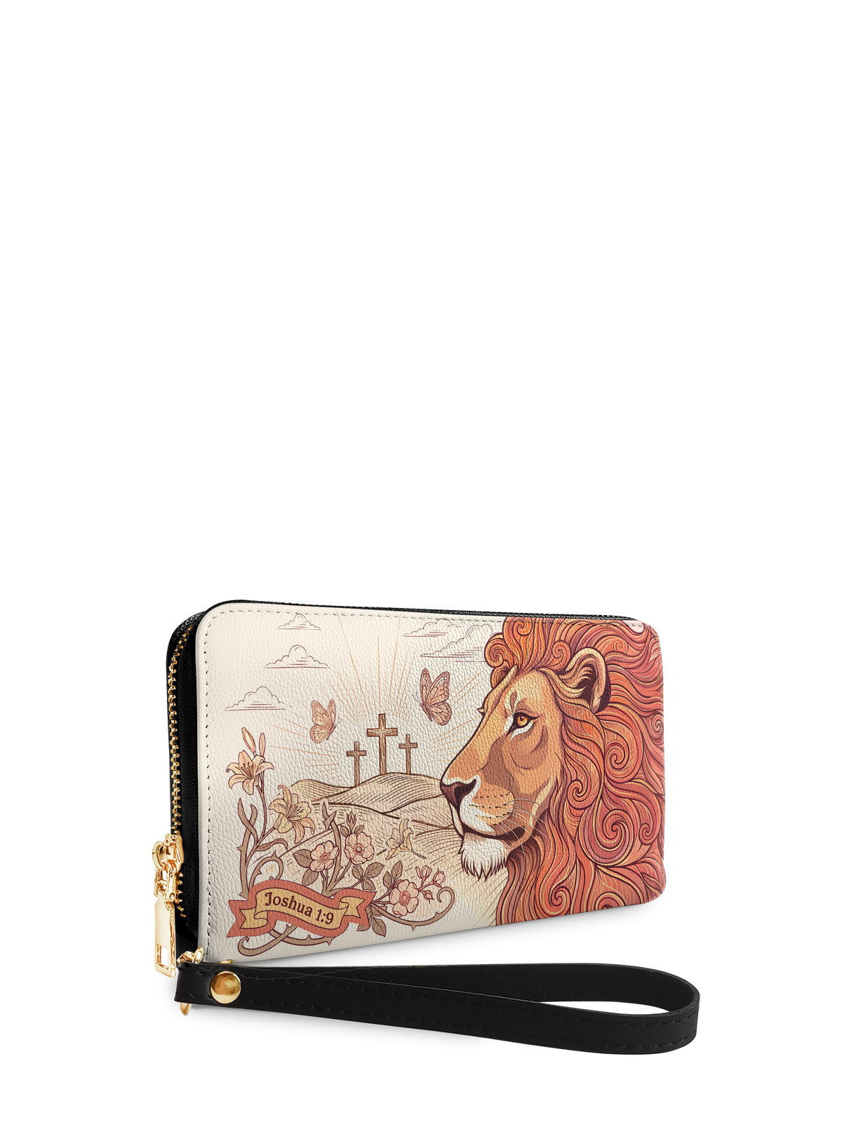 Lion of Judah Joshua 1:9 Scripture Wallet