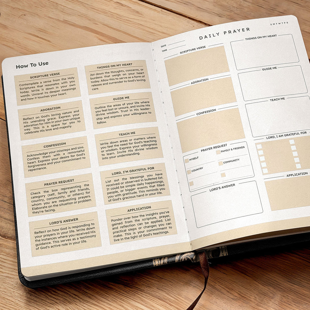 Wisdom Job 34:32 Leather Prayer Journal