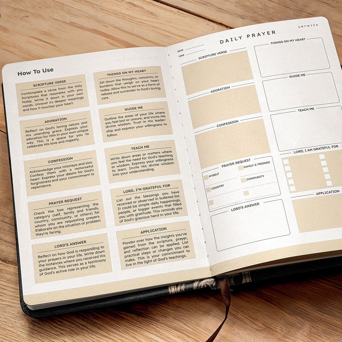 Wisdom Job 34:32 Leather Prayer Journal