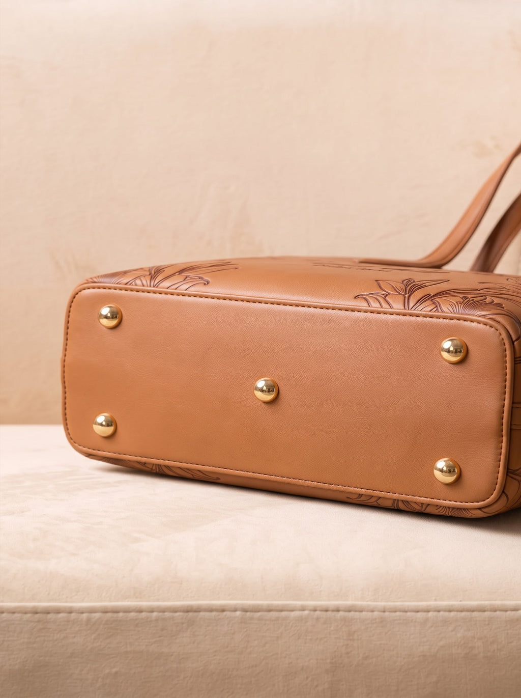 Majestic "Be Still Psalm 46:10" Embossed Leather Tote
