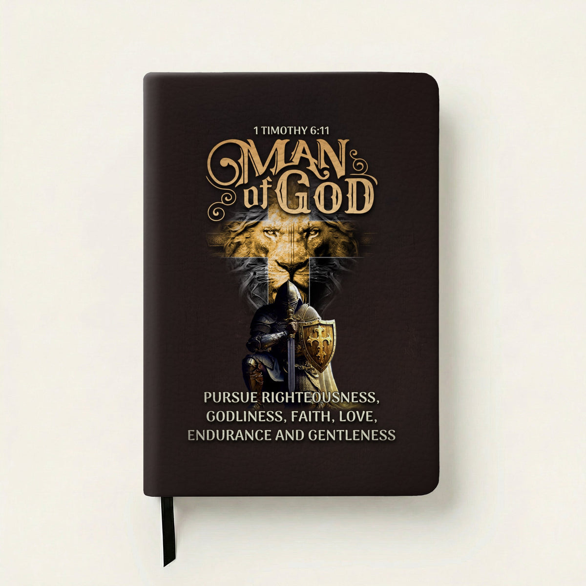 Righteous 1 Timothy 6:11 Leather Prayer Journal