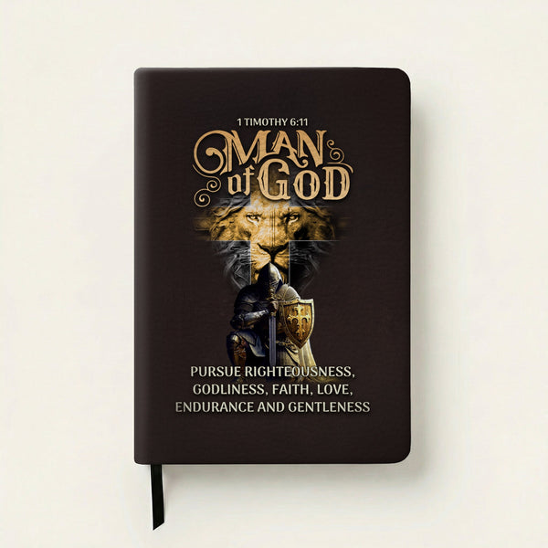 Righteous 1 Timothy 6:11 Leather Prayer Journal