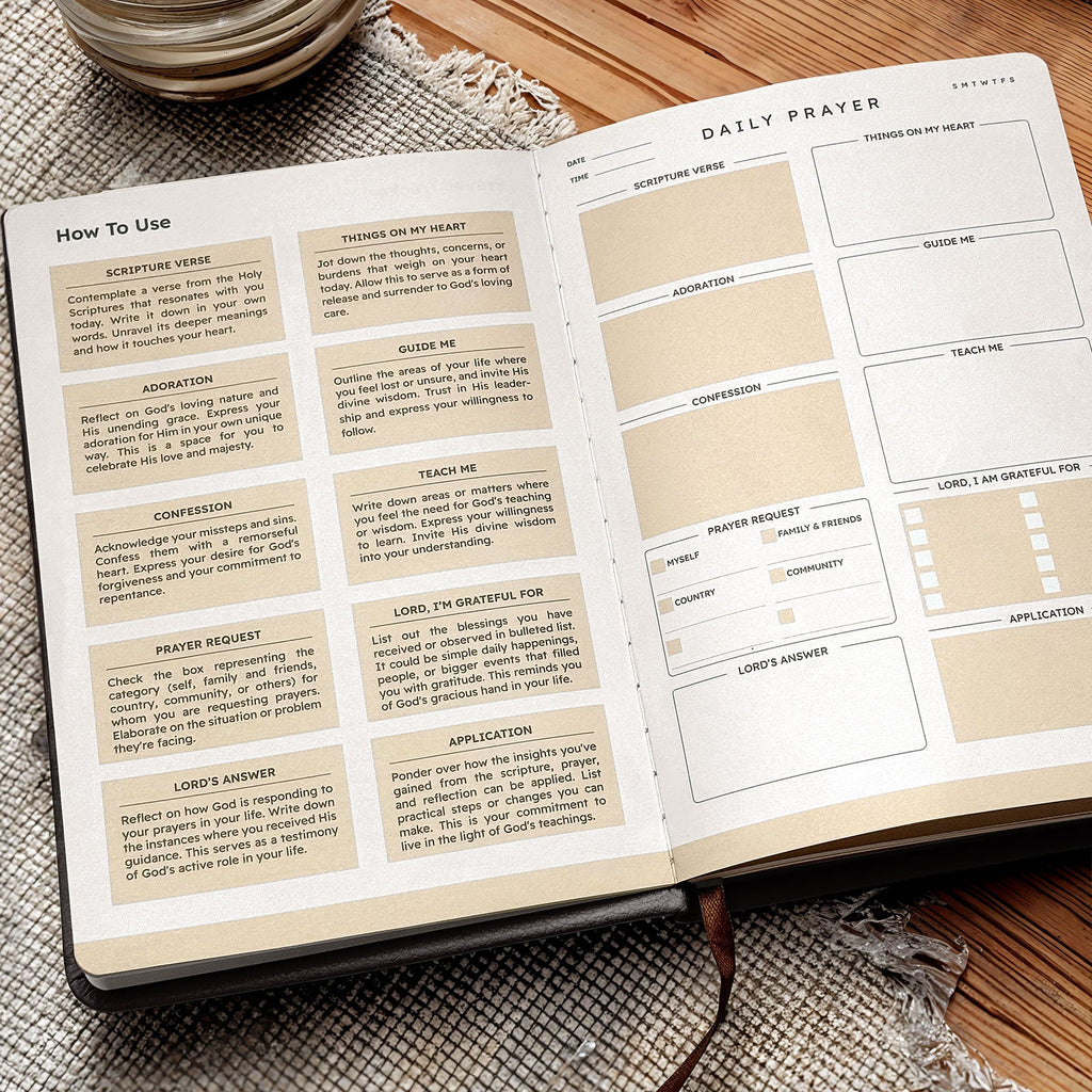 Righteous 1 Timothy 6:11 Leather Prayer Journal