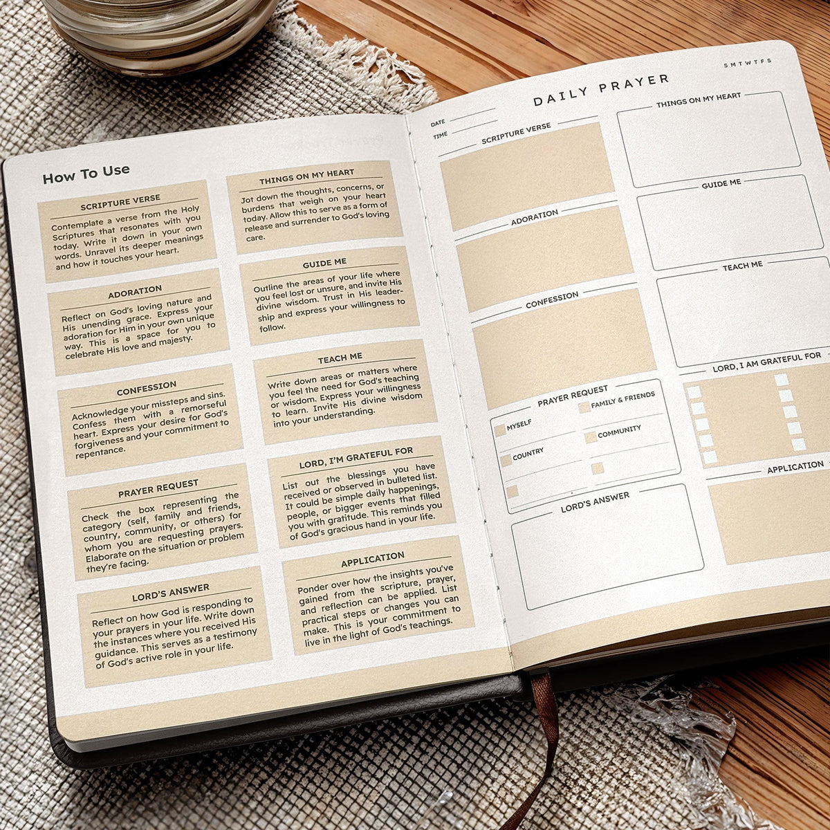 Righteous 1 Timothy 6:11 Leather Prayer Journal