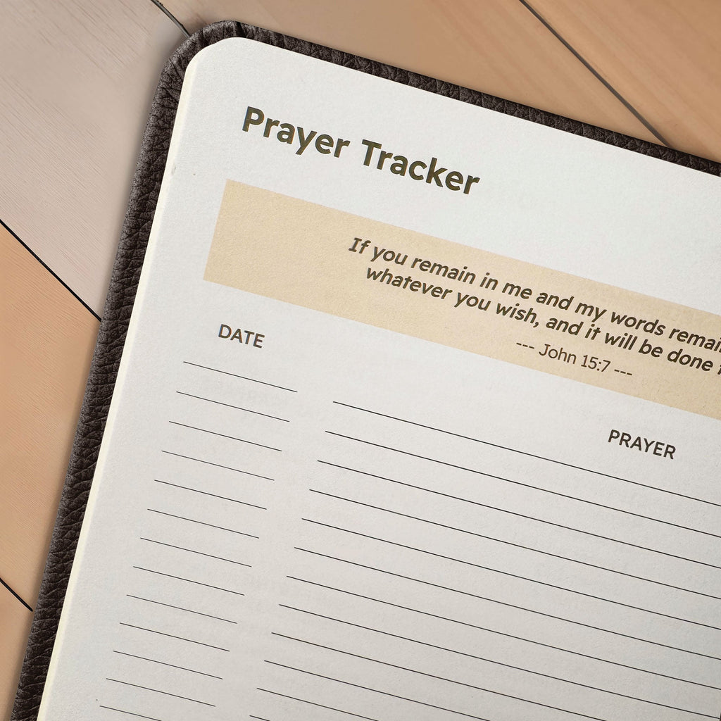 Righteous 1 Timothy 6:11 Leather Prayer Journal
