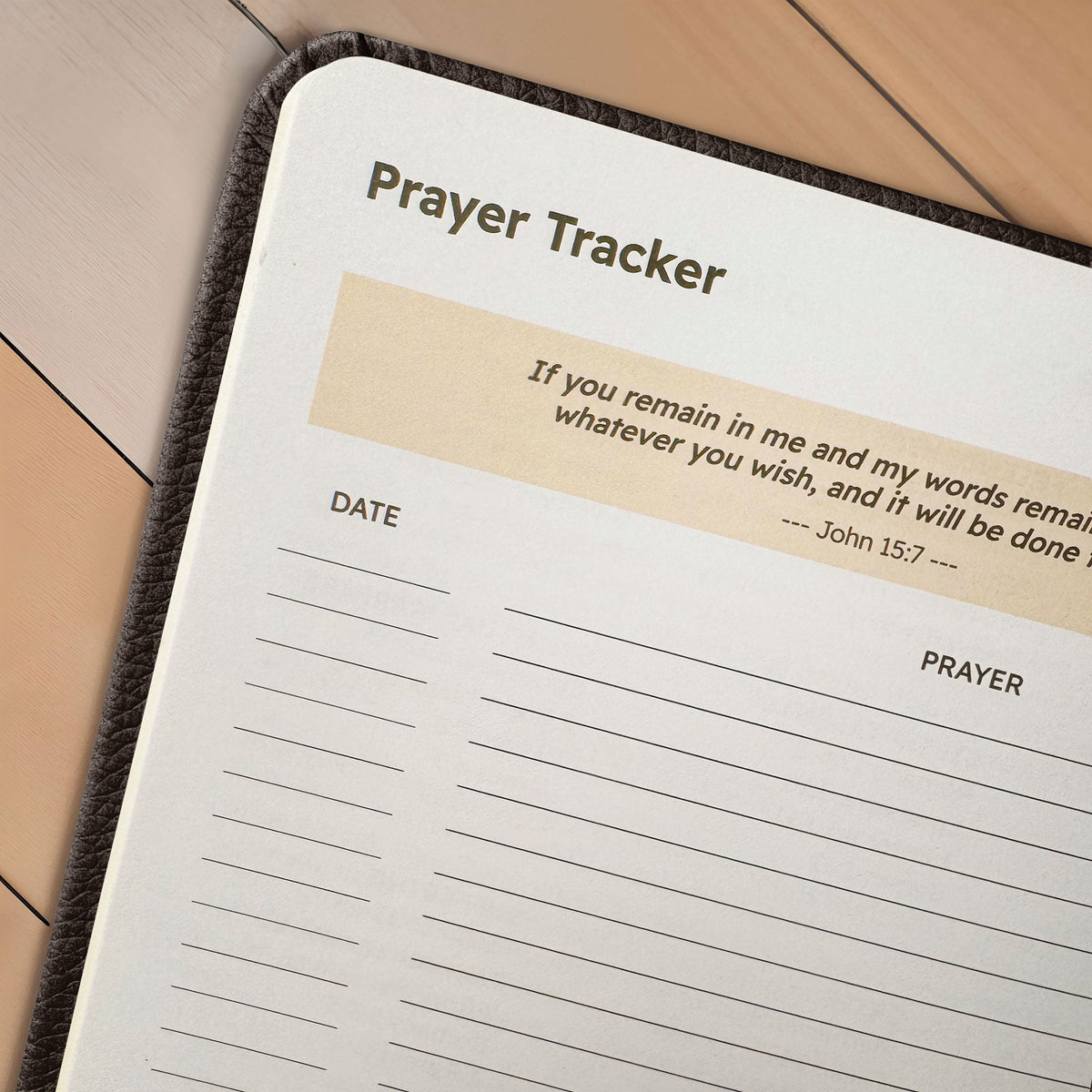 Righteous 1 Timothy 6:11 Leather Prayer Journal