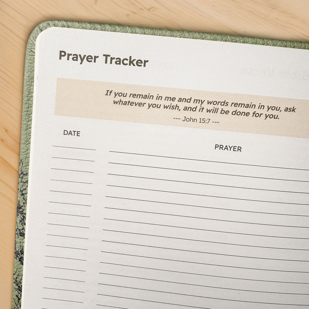 Soar 1 Timothy 6:11 Leather Prayer Journal