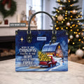 Merry Be Your Christmas Personalized Leather Bag