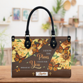 Jeremiah 29:11 Sunflower Butterfly Leather Bag