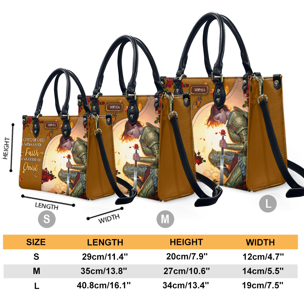 Child Of God Woman Of Faith Leather Handbag