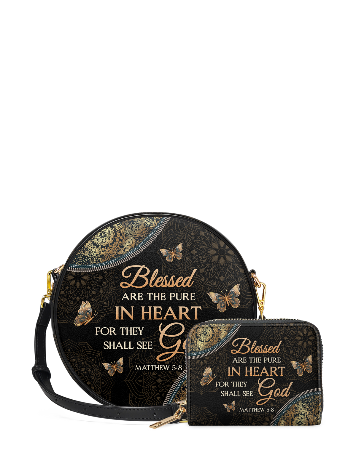 Pure Matthew 5:8 Circle Crossbody Bag