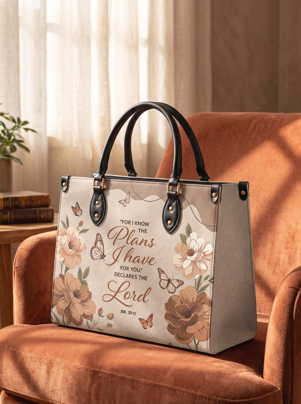 Jeremiah 29:11 Purpose Vegan Leather Handbag