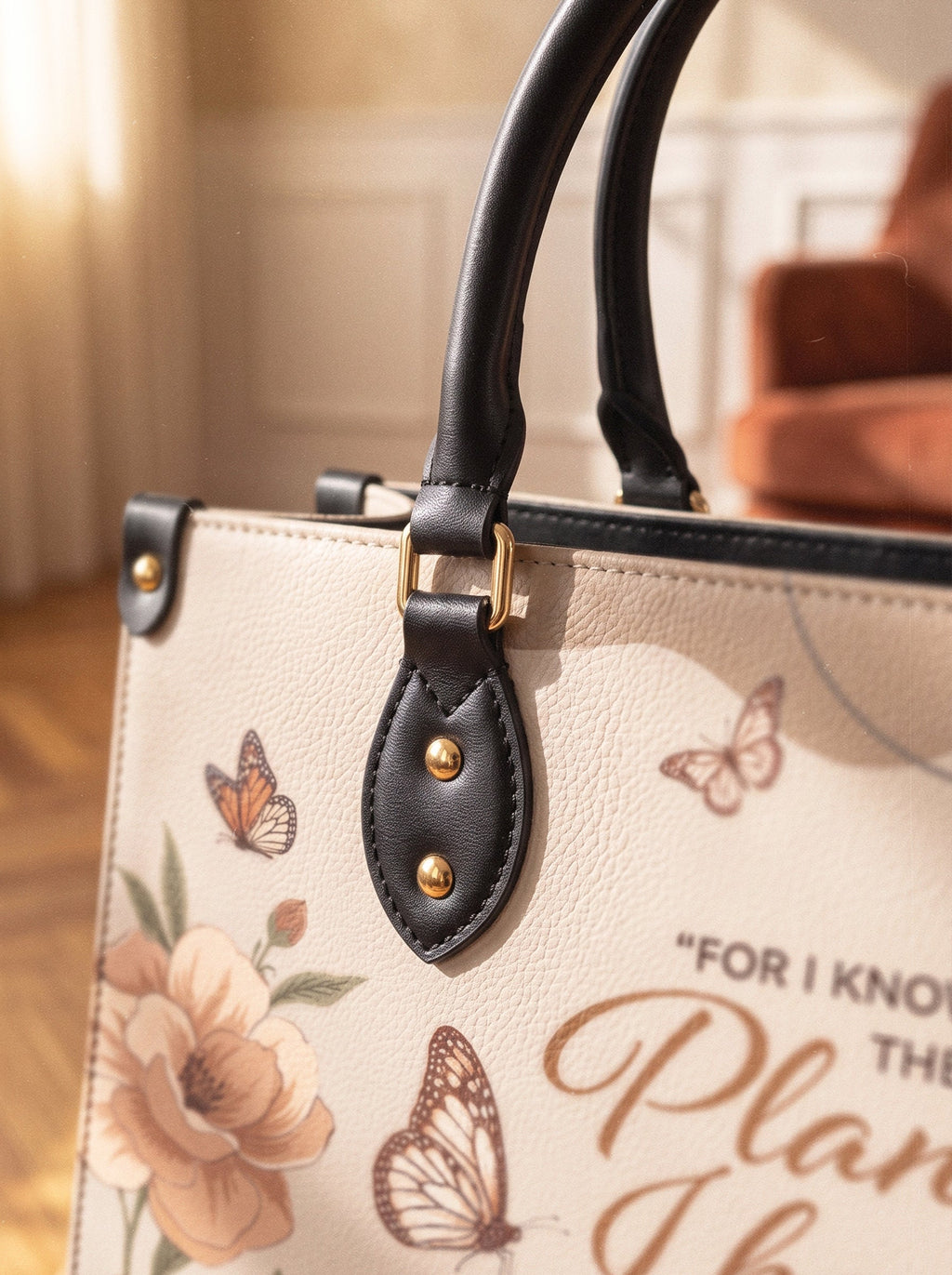 Jeremiah 29:11 Purpose Vegan Leather Handbag