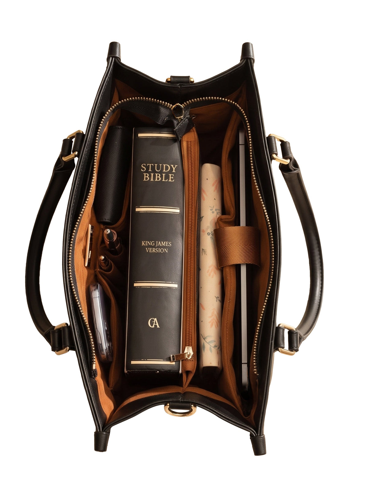 Radiance Psalm 27:1 Deluxe Vegan Leather Handbag