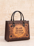 Refuge Psalm 46:10 Deluxe Vegan Leather Handbag