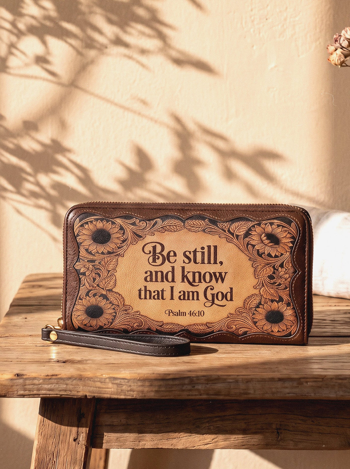 Refuge Psalm 46:10 Zip-Around Wristlet Wallet