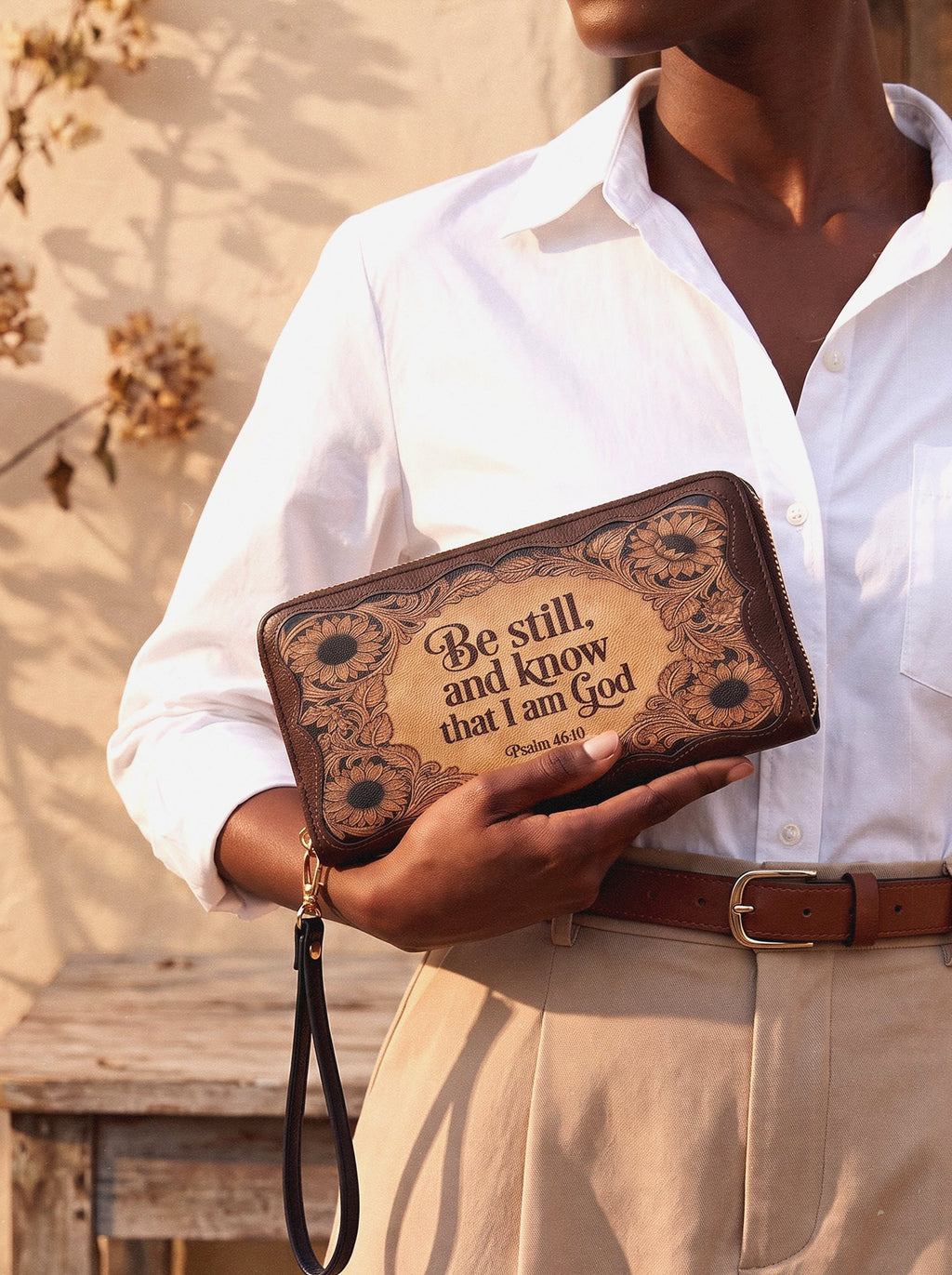Refuge Psalm 46:10 Zip-Around Wristlet Wallet