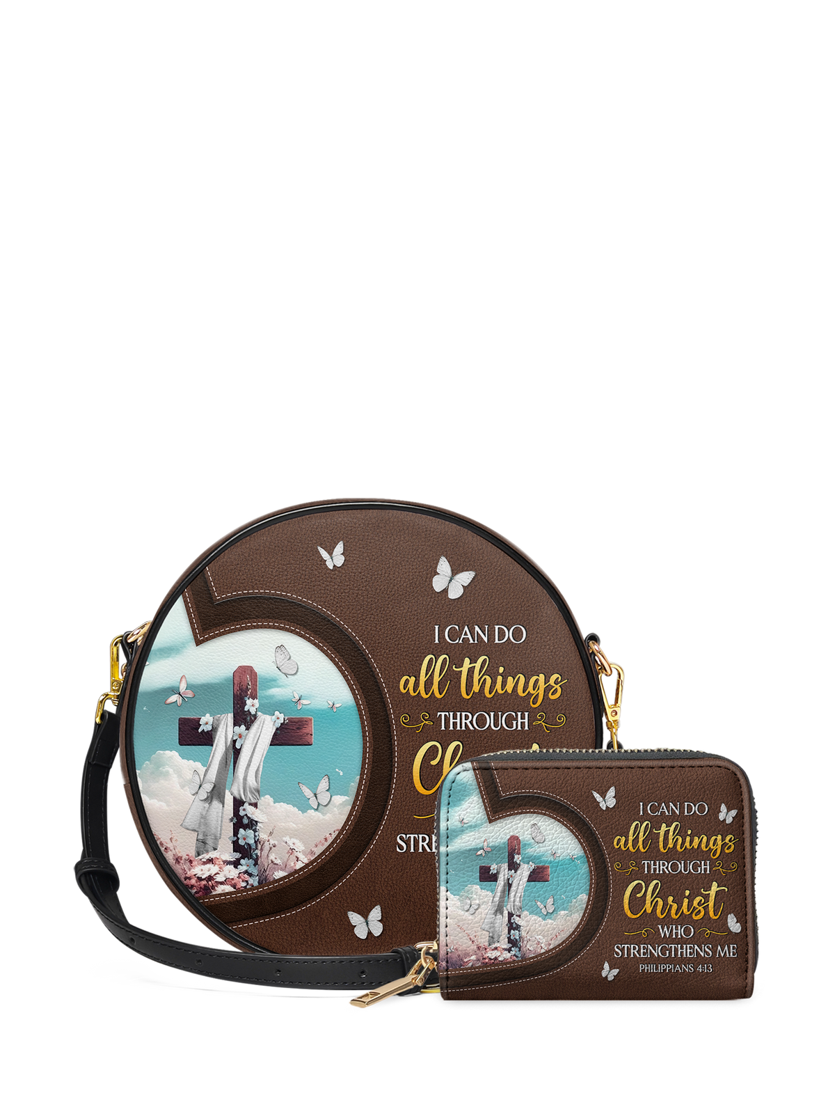 Rise Philippians 4:13 Circle Crossbody Bag