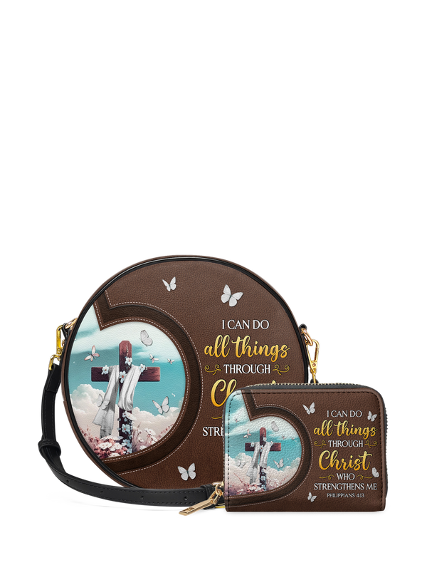 Rise Philippians 4:13 Circle Crossbody Bag