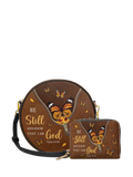 Serene Psalm 46:10 Circle Crossbody Bag