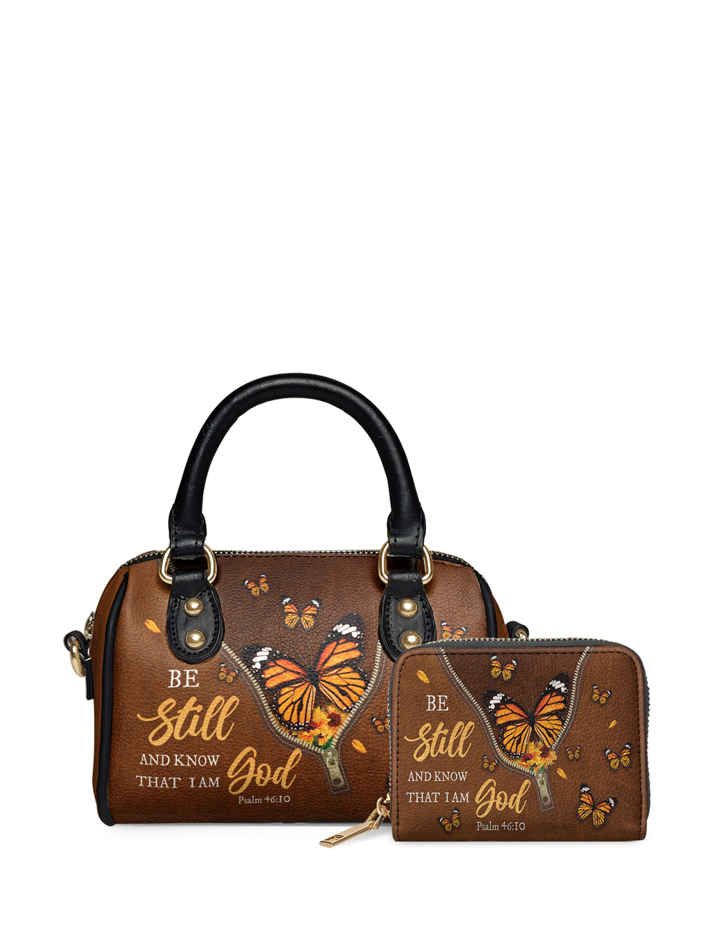 Serene Psalm 46:10 Mini Satchel Handbag