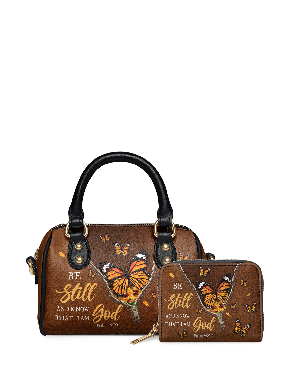 Serene Psalm 46:10 Mini Satchel Handbag