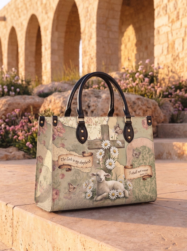 Psalm 23:1 Shepherd Vegan Leather Handbag