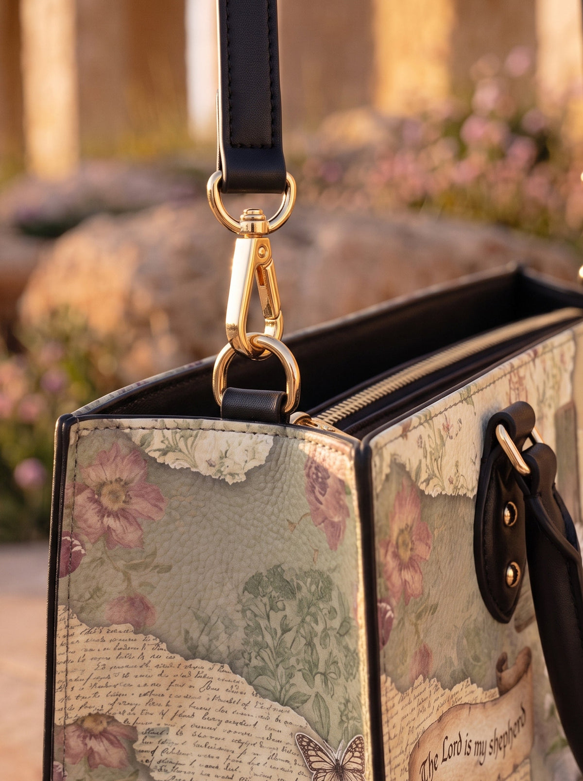 Psalm 23:1 Shepherd Vegan Leather Handbag
