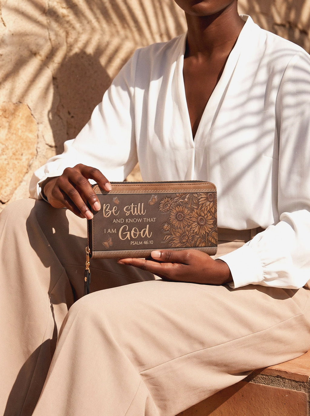 Solace Psalm 46:10 Zip-Around Wristlet Wallet