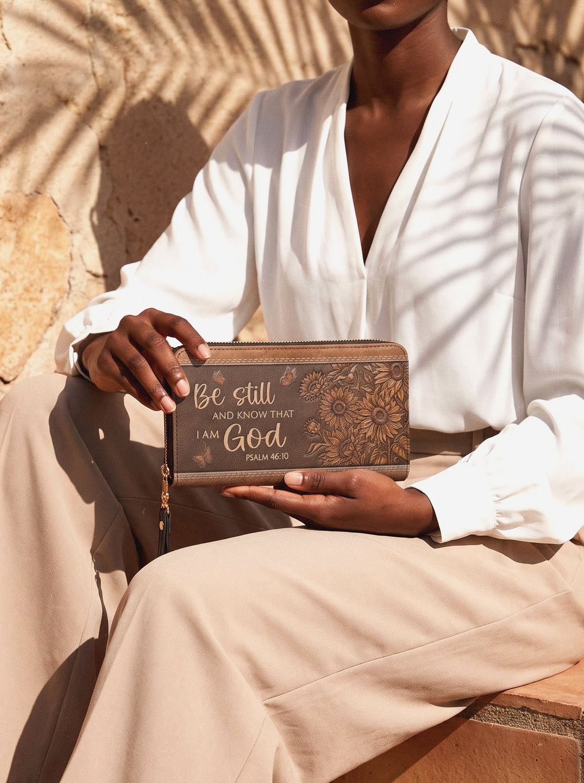 Solace Psalm 46:10 Zip-Around Wristlet Wallet