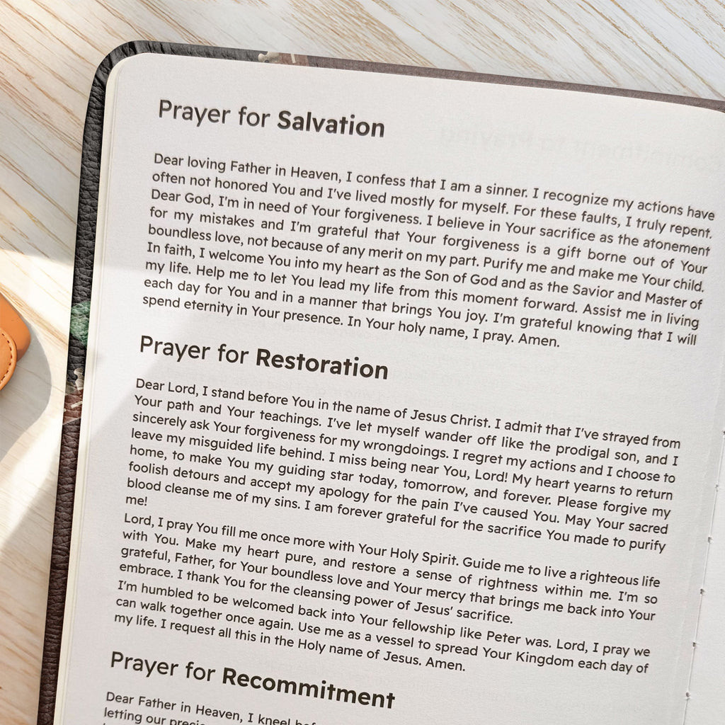 Psalm 28:7 Shield Leather Prayer Journal