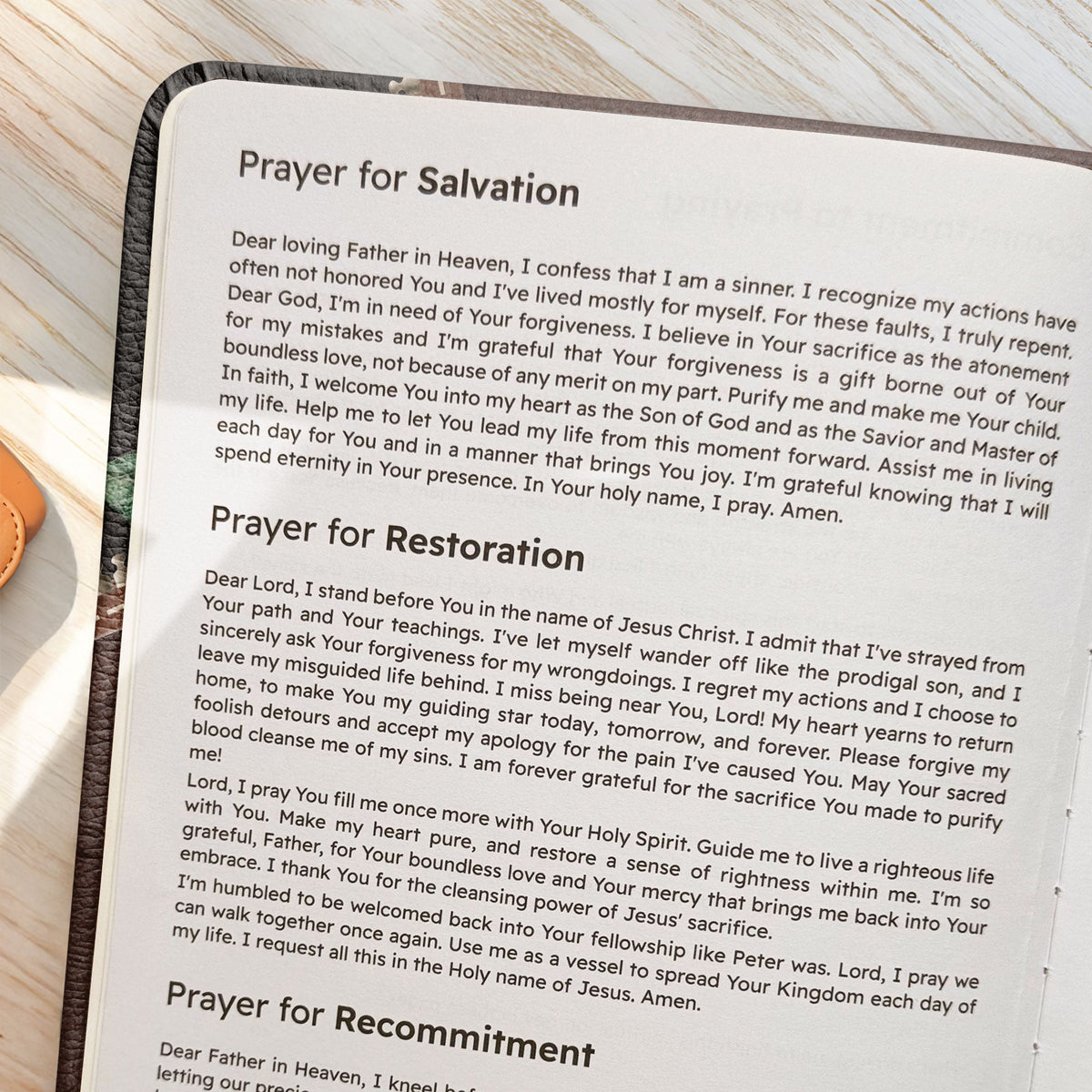 Psalm 28:7 Shield Leather Prayer Journal