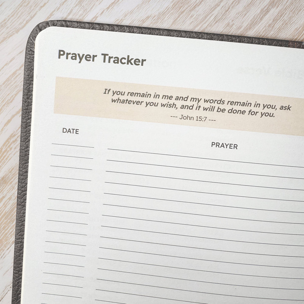 Psalm 28:7 Shield Leather Prayer Journal