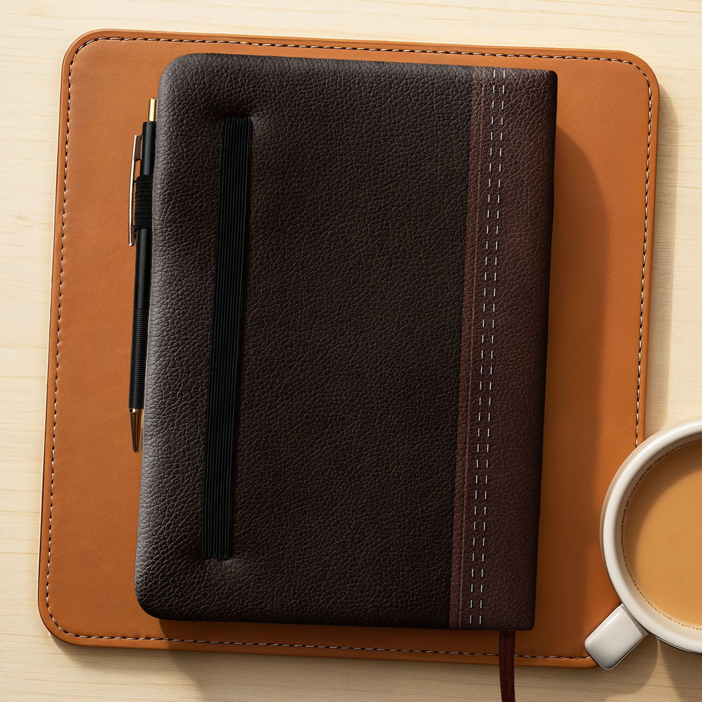 Psalm 28:7 Shield Leather Prayer Journal
