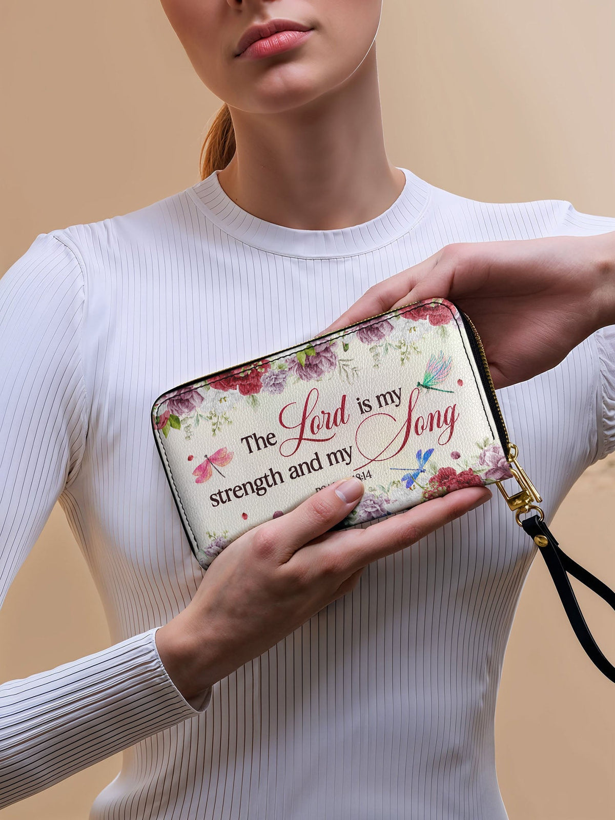 Melody Psalm 118:14 Bible Verse Wallet