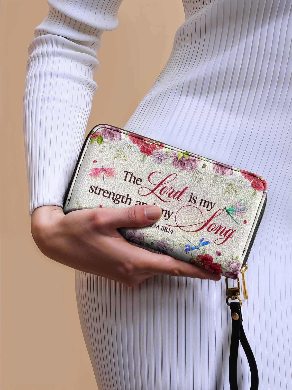 Melody Psalm 118:14 Leather Wallet