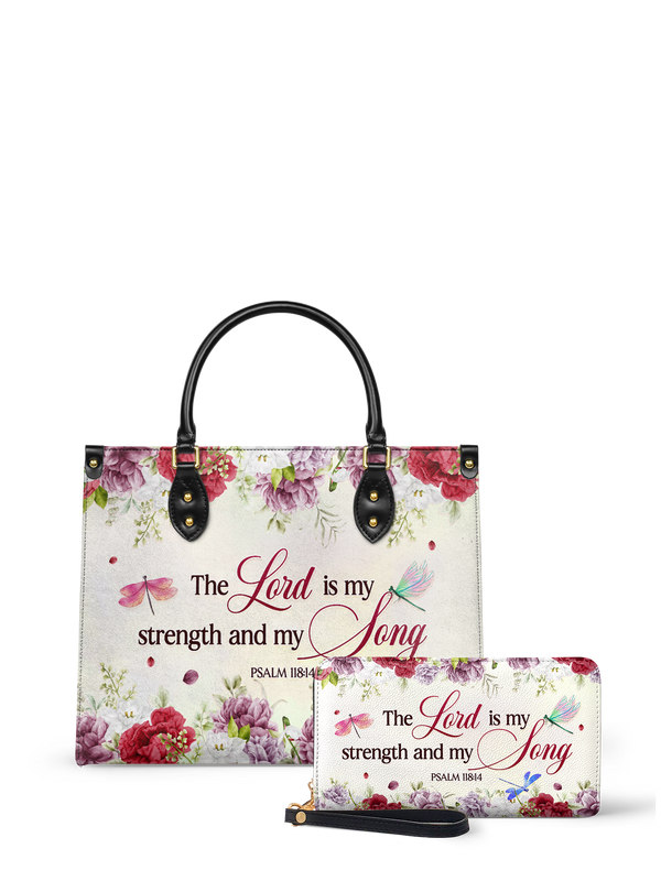 Melody Psalm 118:14 Christian Leather Handbag