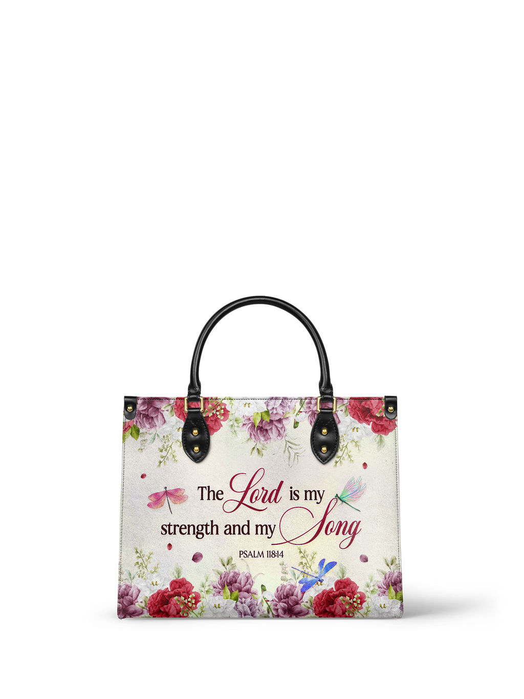 Melody Psalm 118:14 Christian Leather Handbag