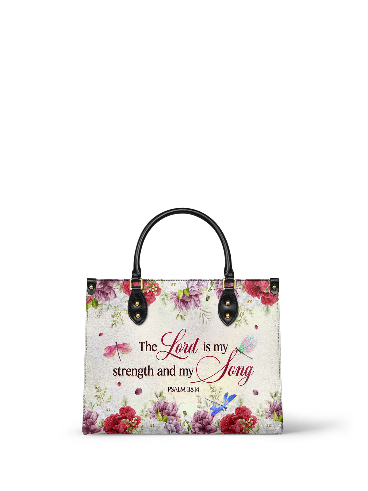 Melody Psalm 118:14 Christian Leather Handbag