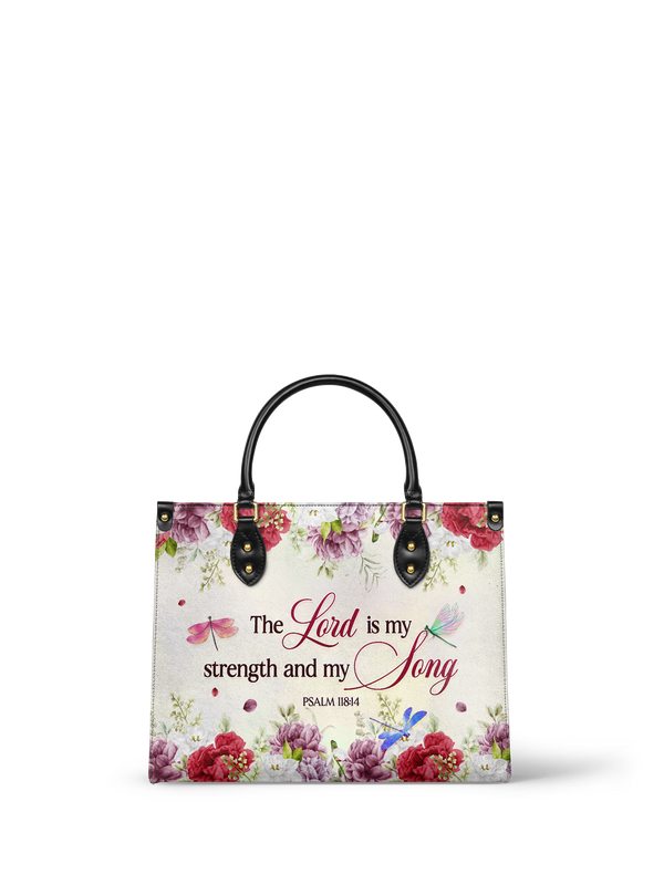 Melody Psalm 118:14 Christian Leather Handbag