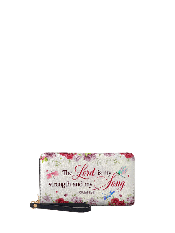 Melody Psalm 118:14 Leather Wallet