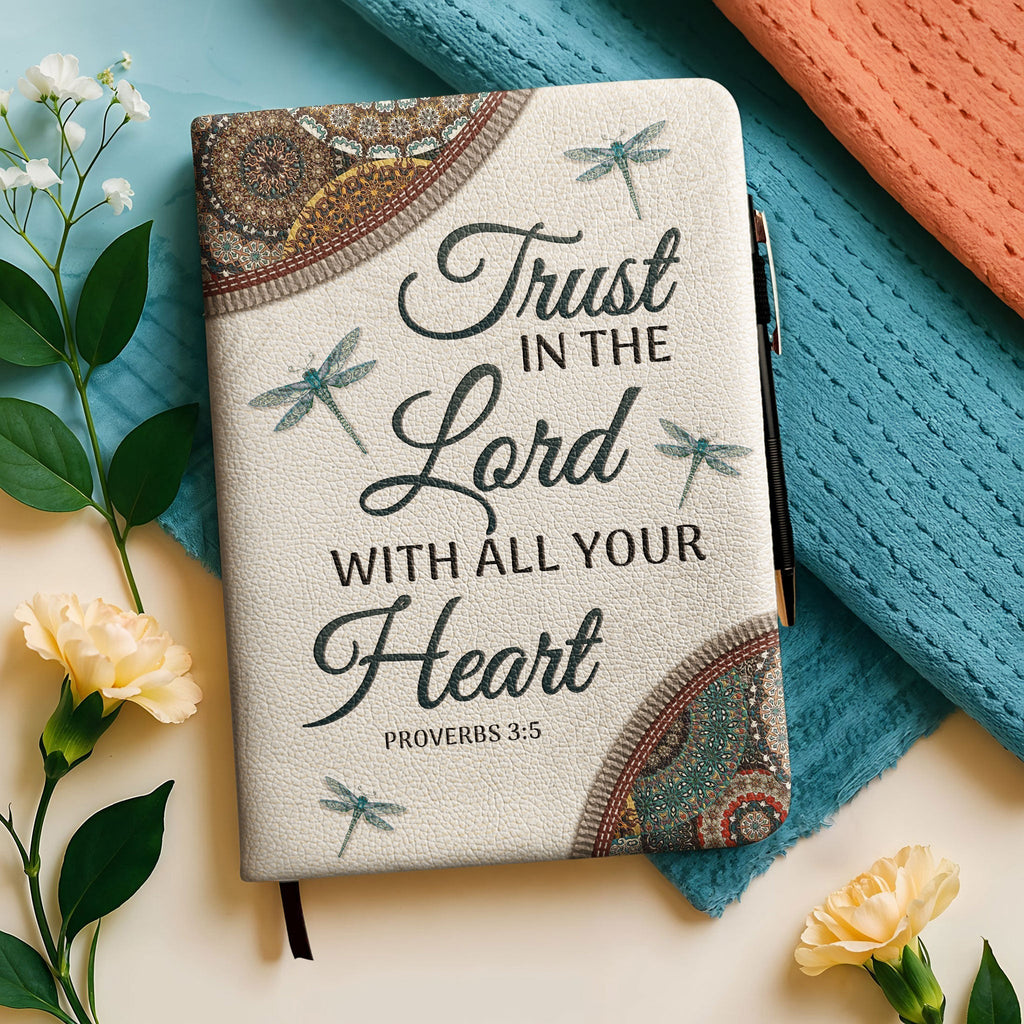 Devoted Proverbs 3:5 Leather Prayer Journal